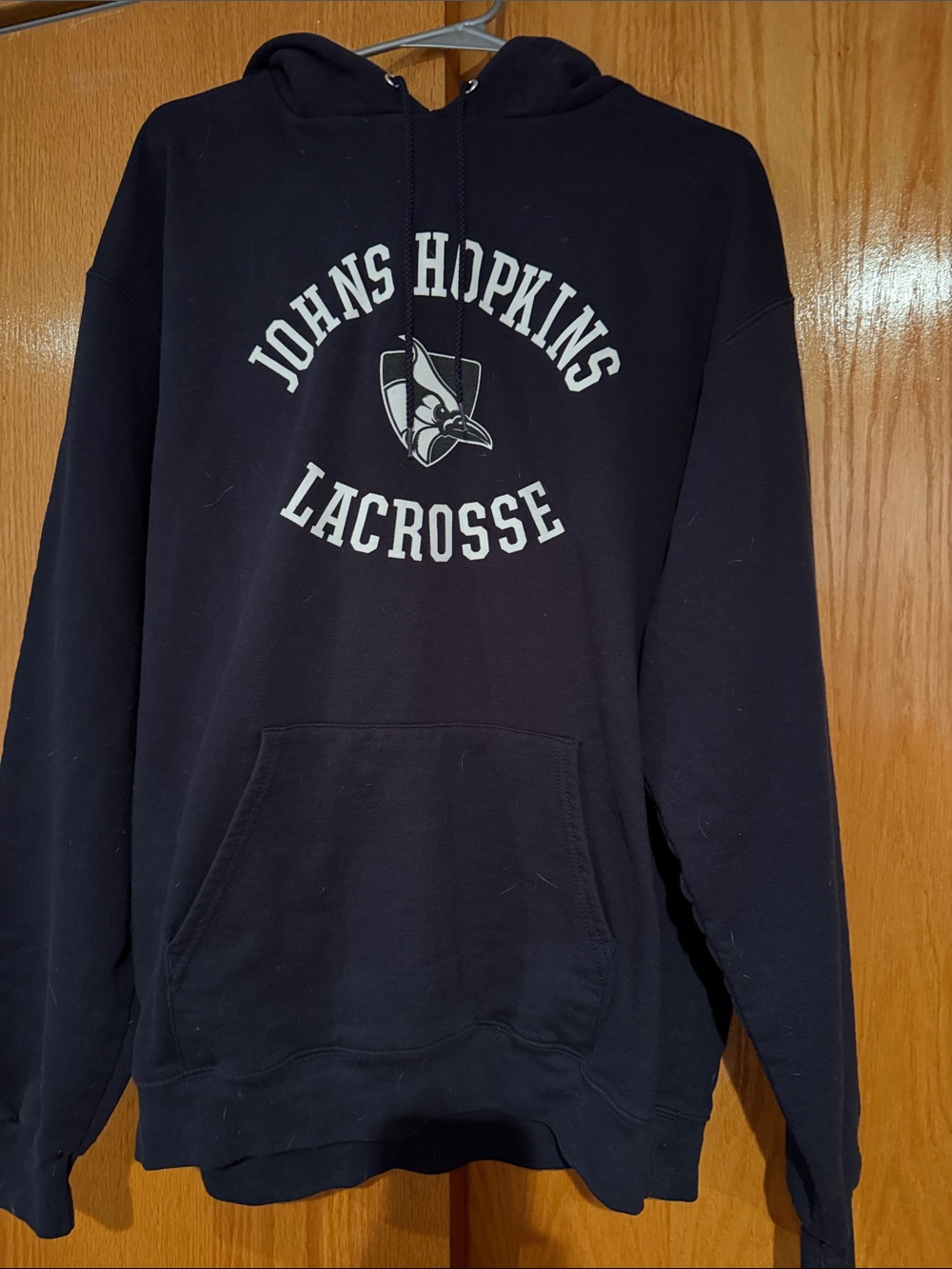 Champion Navy Johns Hopkins Lacrosse Crewneck Hoodie